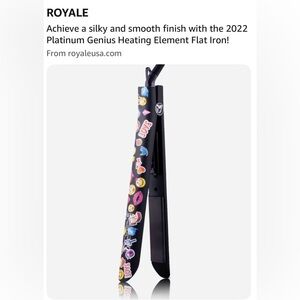 Royale Ceramic Emoji Black hair straightener